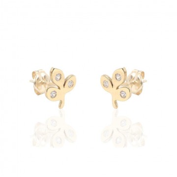 Pendientes Oro 18K Flor