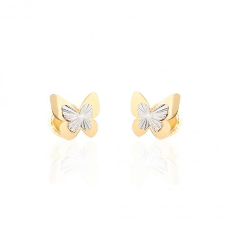 Pendientes Oro 18K Mariposa