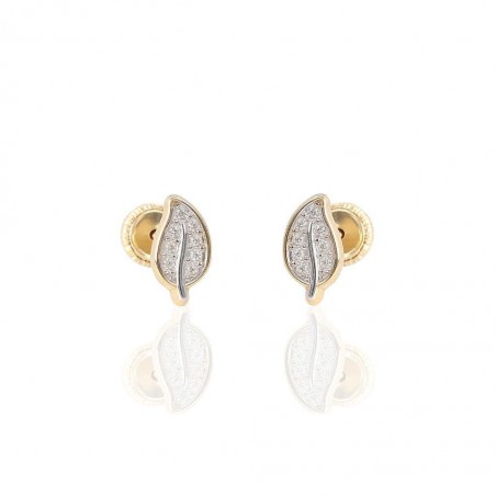 Pendientes Oro 18K Flor