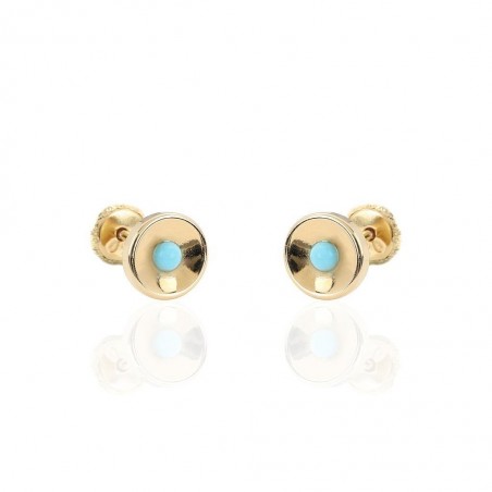 Pendientes Oro 18K Turquesa