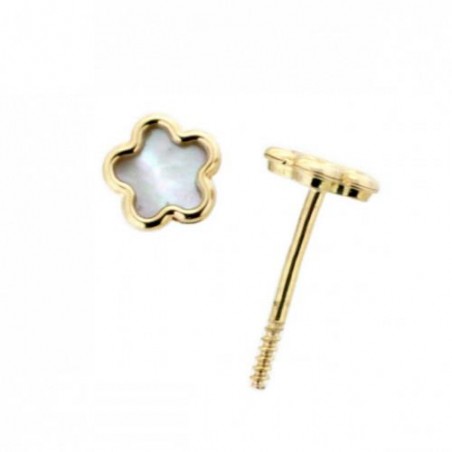 Pendientes Oro 18K Nacar