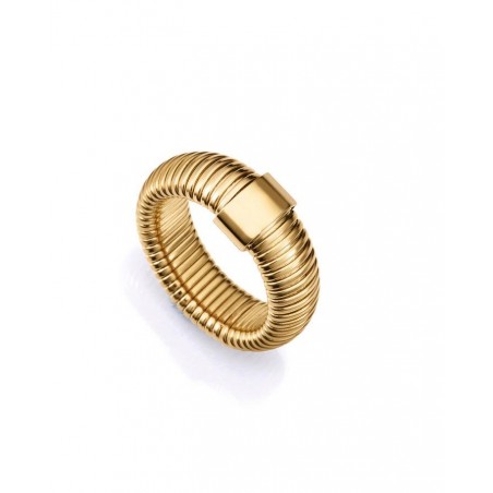 Anillo Acero Ip Dorado Tubogas