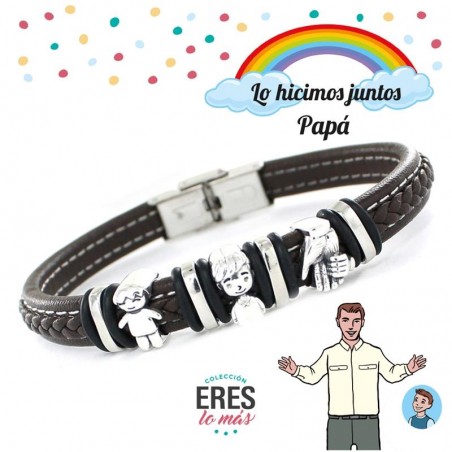 Pulsera Piel Papa con niño