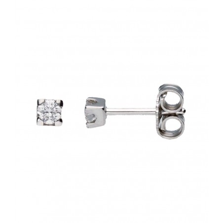 Pendientes Oro Blanco c/Diamantes 0,24 ct