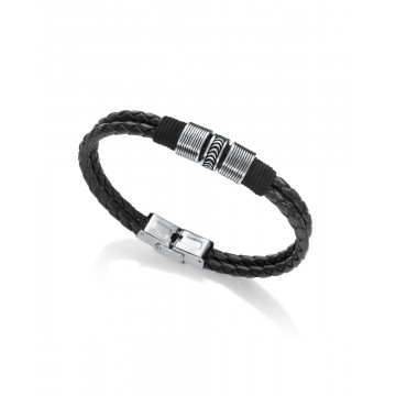 Pulsera Acero y Piel de Hombre Viceroy Beat