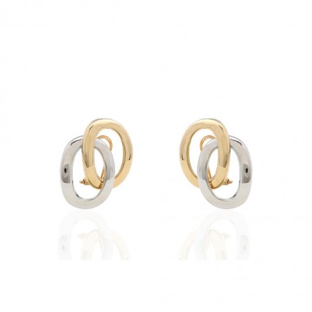 Pendientes Oro 18K Bicolor